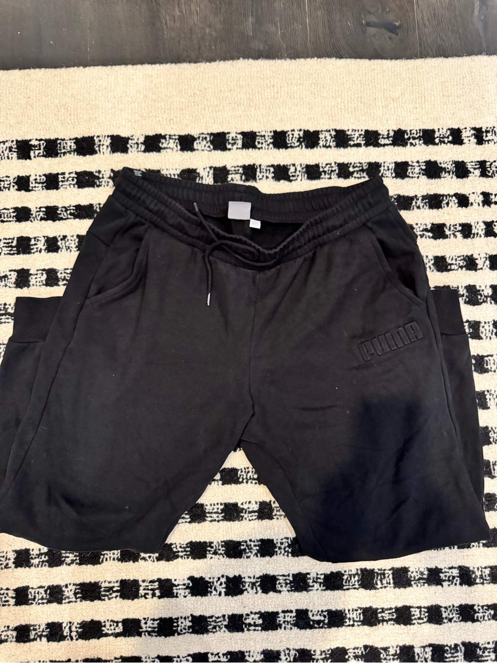 PUMA Black Logo Sweatpants